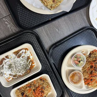 a variety of food items