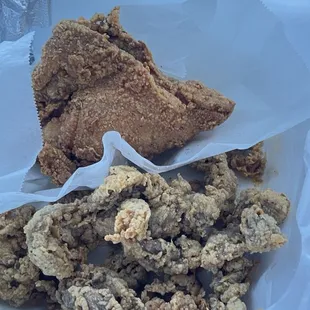 a container of fried food