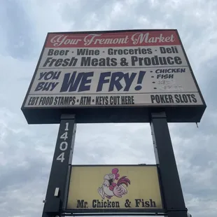 Seafood and groceries