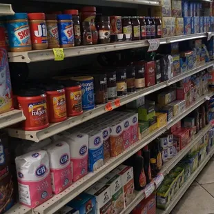 Coffees, including K-pods, oatmeal, toaster pastries