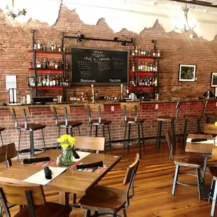 the dining area of the restaurant