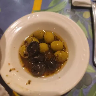 Marinated olives