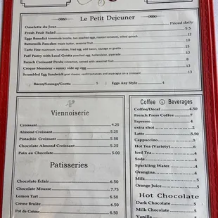 Breakfast Menu