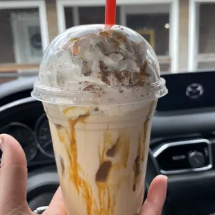 Caramel Pecan Cinnamon Latte with Whip