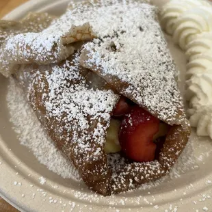 Fresh berry crepe is my favorite
