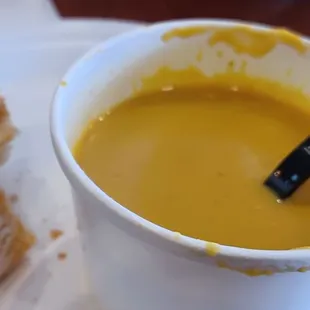 This was the best butternut squash soup I ever had.