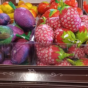 a display of fruits and vegetables