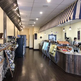 the inside of a restaurant