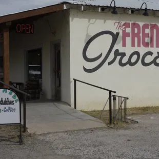 the entrance to the french grocery
