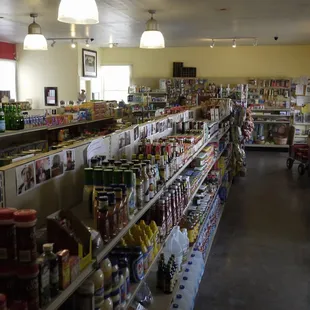 a wide view of a grocery store