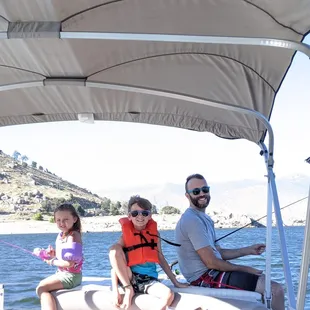 Fishing off the pontoon boat!