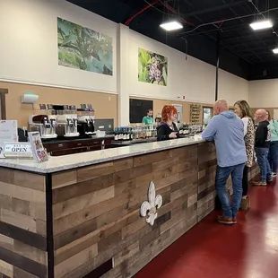 customers at the counter