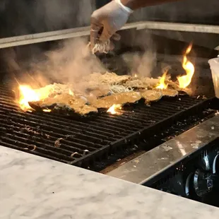 Chargrilled Oysters in process!!