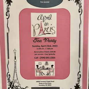 April in Paris Tea Party Event