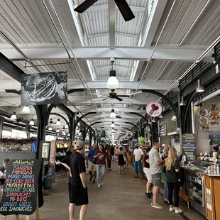 people shopping in a french market