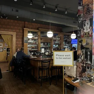 They have a small bar inside.