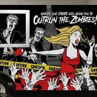 a zombie themed food truck