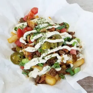 a close up of a plate of food