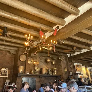 people eating and drinking