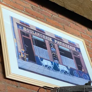 Lovely art work throughout this little cafe.