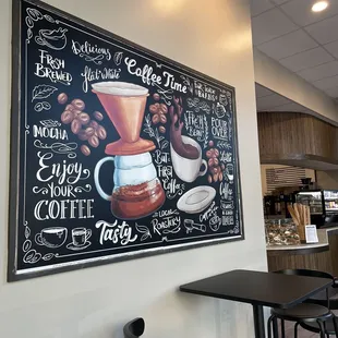 The cutest mural you'll see when you walk by from outside