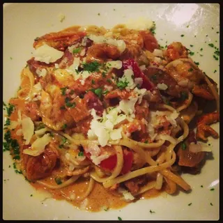 Shrimp, Crawfish and Andouille Pasta