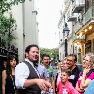 Brent on Ghost Tour - Entertaining guests.