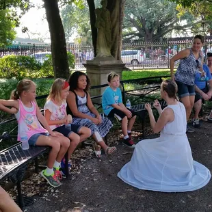 Jill keeping the kids engaged