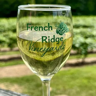 a glass of white wine