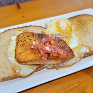 Avocado Toast with Grilled Salmon, hold the Avocado.
