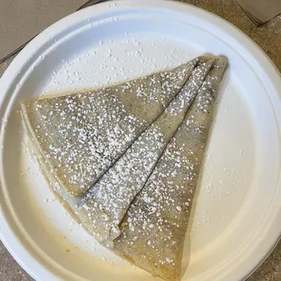 Cinnamon and sugar crepe