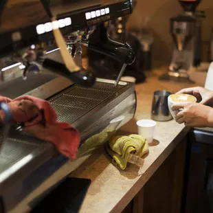 our trained Baristas work daily on making the best expresso!