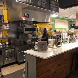 the kitchen and counter