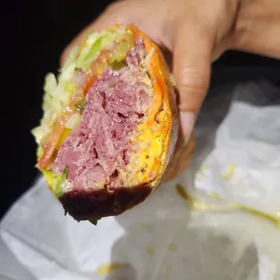 Le Corn Beef on Tomato&amp;Basil Wrap