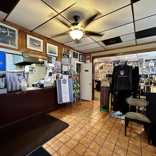 the interior of the restaurant