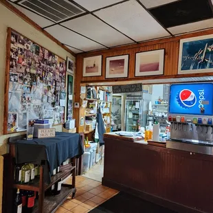 the interior of the restaurant