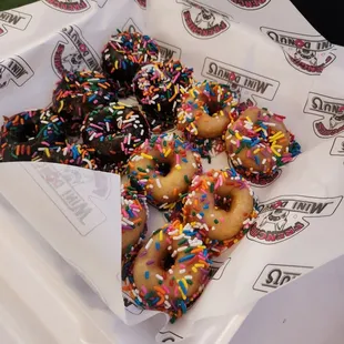 Dozen glazed mini donuts