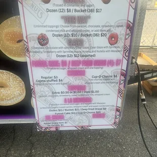 Their menu.