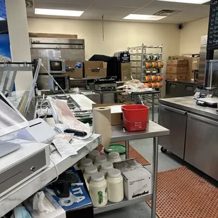 the kitchen