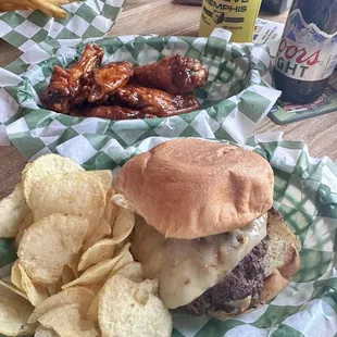 Ghost Pepper Burger A+ Background: Korean sauced wings