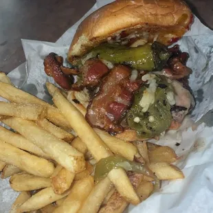 BOTM (chihuahua cheese , hatch chili jam and grilled jalapeño)