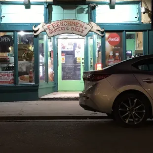 a car parked outside