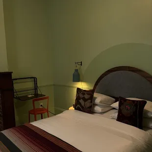 Spacious, colorful room