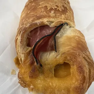 Ham and cheese croissant