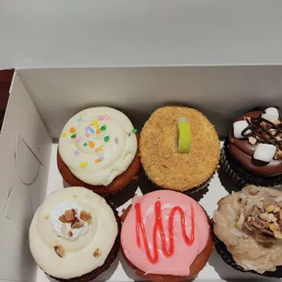 Variety of cupcakes