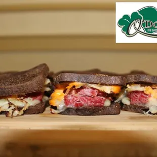 a close up of a sandwich