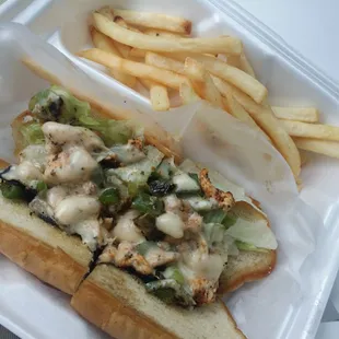 Chicken Philly with Fries