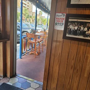 Patio seating as well