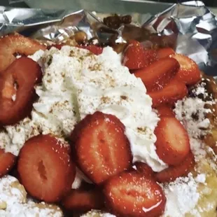 strawberries and whipped cream