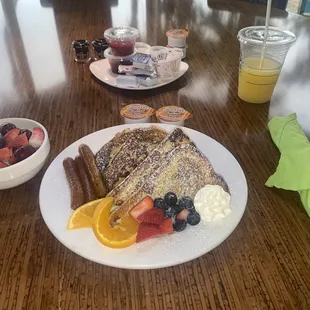 My brioche French toast with fruit